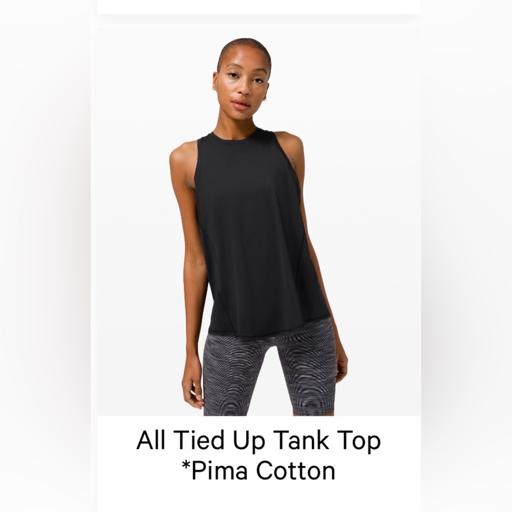 Lululemon tank top all tied up. Open back